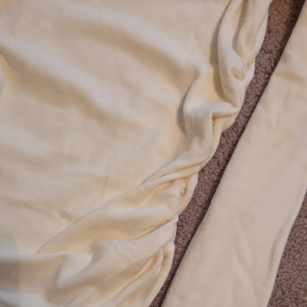 OGL Cream Long Sleeve Ruched Mock Neck Top - Picture 3 of 3